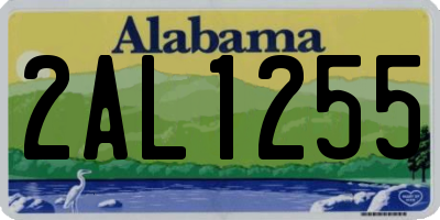 AL license plate 2AL1255