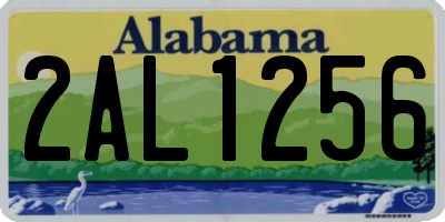 AL license plate 2AL1256