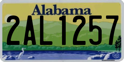 AL license plate 2AL1257