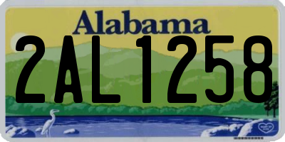 AL license plate 2AL1258