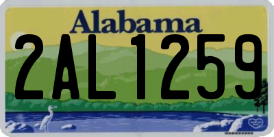 AL license plate 2AL1259