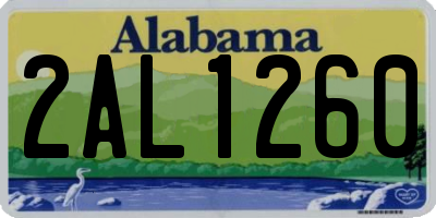 AL license plate 2AL1260