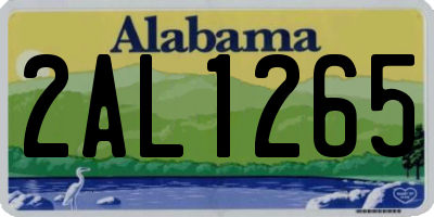 AL license plate 2AL1265
