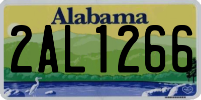 AL license plate 2AL1266