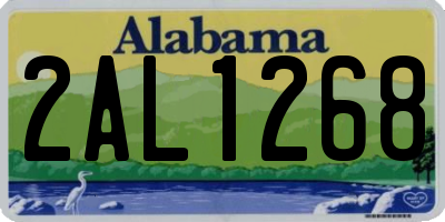 AL license plate 2AL1268