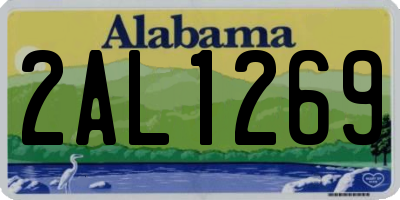 AL license plate 2AL1269