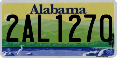 AL license plate 2AL1270