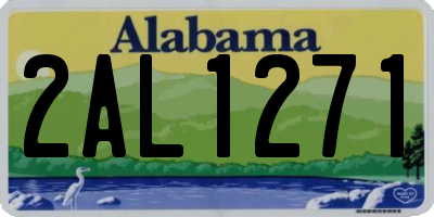 AL license plate 2AL1271