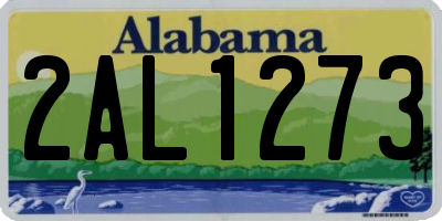 AL license plate 2AL1273