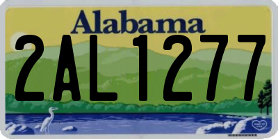 AL license plate 2AL1277