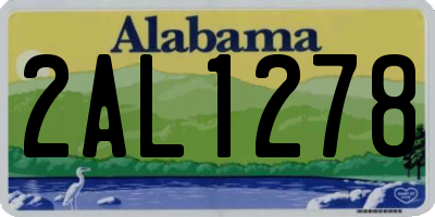 AL license plate 2AL1278