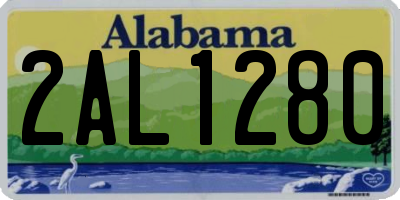 AL license plate 2AL1280