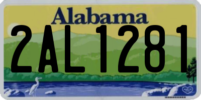 AL license plate 2AL1281