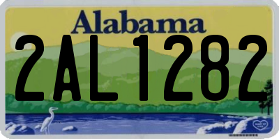 AL license plate 2AL1282