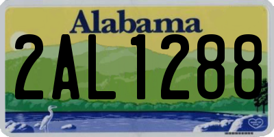 AL license plate 2AL1288