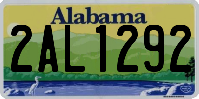 AL license plate 2AL1292