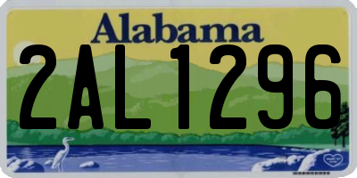 AL license plate 2AL1296