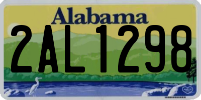 AL license plate 2AL1298