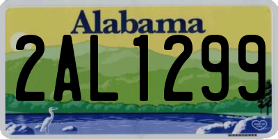 AL license plate 2AL1299
