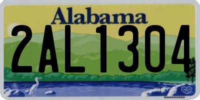 AL license plate 2AL1304