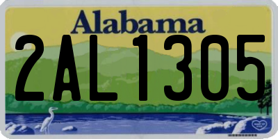 AL license plate 2AL1305