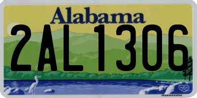 AL license plate 2AL1306