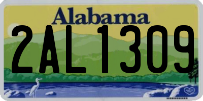 AL license plate 2AL1309
