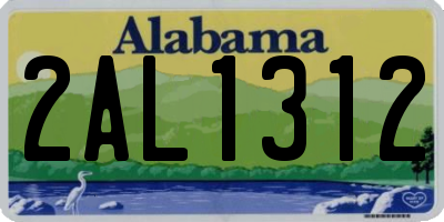 AL license plate 2AL1312