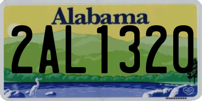 AL license plate 2AL1320