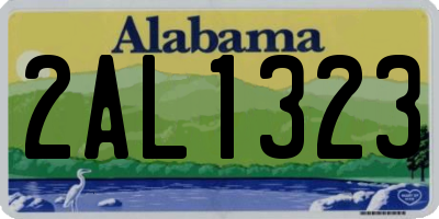 AL license plate 2AL1323