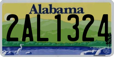 AL license plate 2AL1324