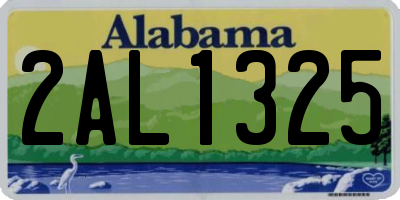 AL license plate 2AL1325