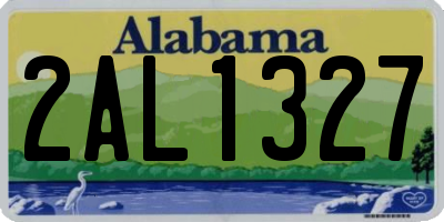 AL license plate 2AL1327