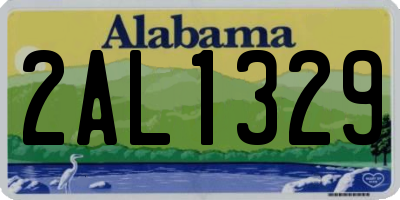 AL license plate 2AL1329