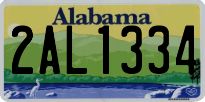 AL license plate 2AL1334