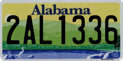 AL license plate 2AL1336