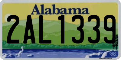 AL license plate 2AL1339