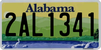 AL license plate 2AL1341
