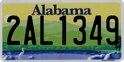 AL license plate 2AL1349