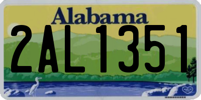 AL license plate 2AL1351