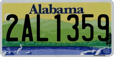 AL license plate 2AL1359