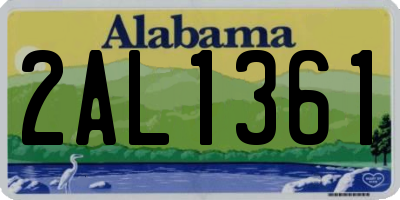 AL license plate 2AL1361