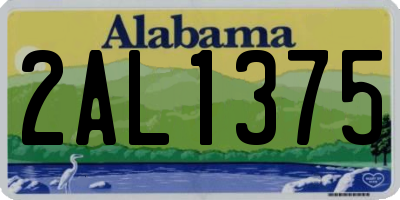 AL license plate 2AL1375