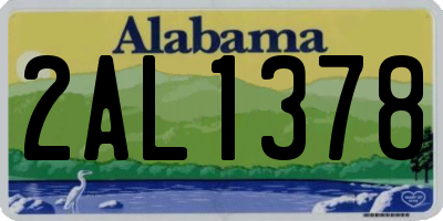 AL license plate 2AL1378
