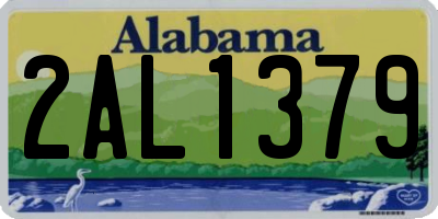 AL license plate 2AL1379
