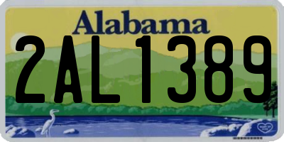 AL license plate 2AL1389