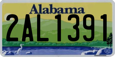 AL license plate 2AL1391