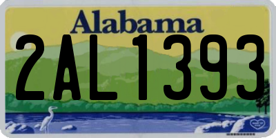 AL license plate 2AL1393
