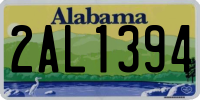 AL license plate 2AL1394