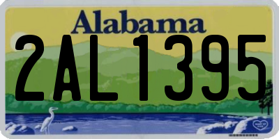 AL license plate 2AL1395